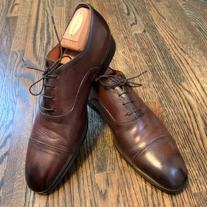 Santoni Nicolo Cap Toe Oxford 9.5D Patina!